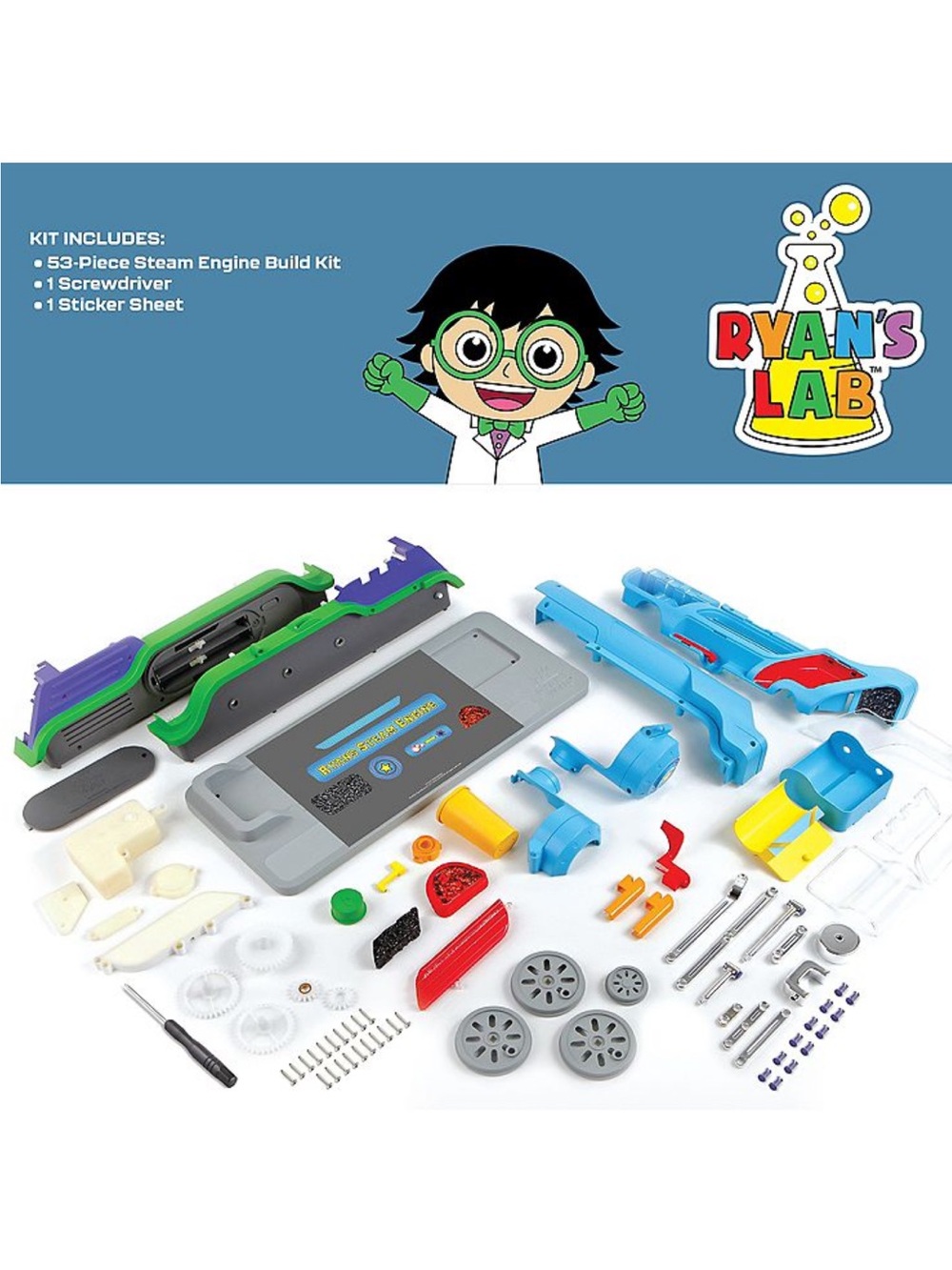 Ryan World DIY Model Steam Engine Train Build Kit - Picture 3 of 8